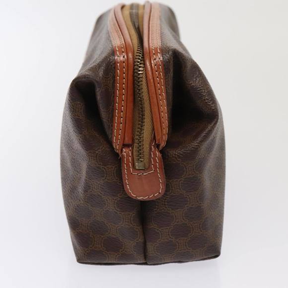 CELINE Macadam Canvas Pouch PVC Brown Auth yk14120 - Picture 3 of 16